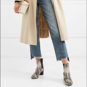 Isabel Marant Embossed Snakeskin Chelsea Booties